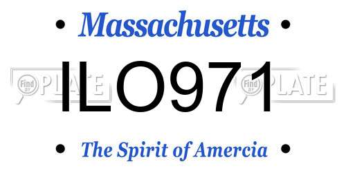 ILO971 Massachusetts License Plate
