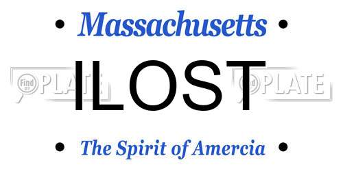 ILOST Massachusetts License Plate