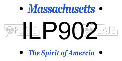 ILP902 Massachusetts License Plate