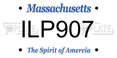 ILP907 Massachusetts License Plate