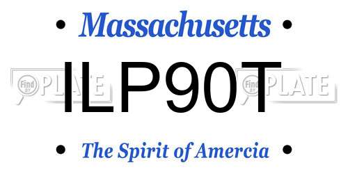 ILP90T Massachusetts License Plate