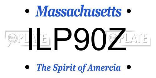 ILP90Z Massachusetts License Plate