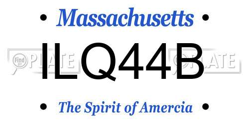 ILQ44B Massachusetts License Plate