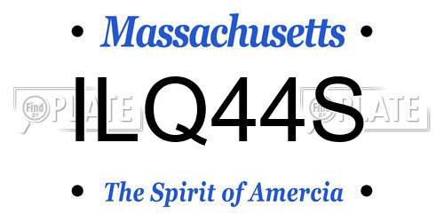ILQ44S Massachusetts License Plate