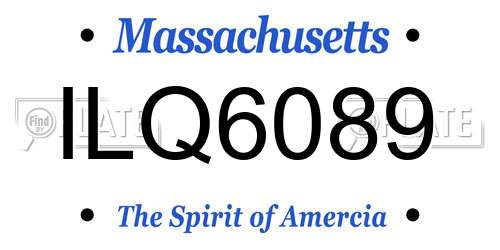 ILQ6089 Massachusetts License Plate