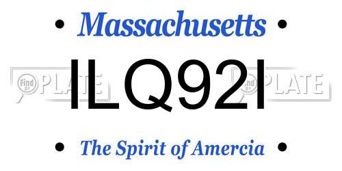 ILQ92I Massachusetts License Plate