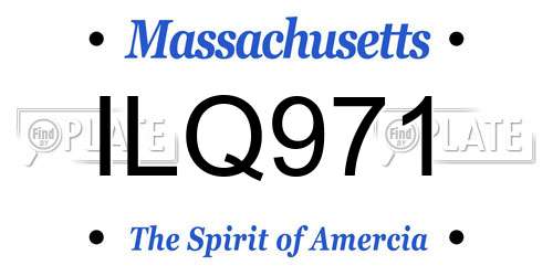 ILQ971 Massachusetts License Plate