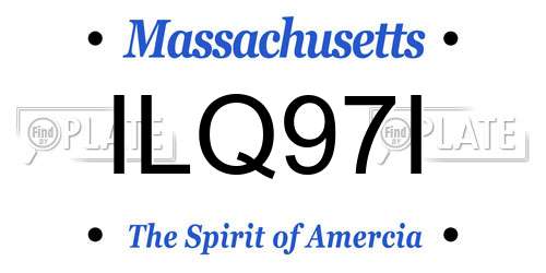 ILQ97I Massachusetts License Plate