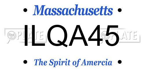 ILQA45 Massachusetts License Plate