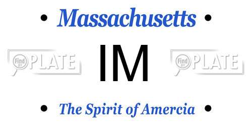 IM Massachusetts License Plate
