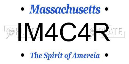 IM4C4R Massachusetts License Plate
