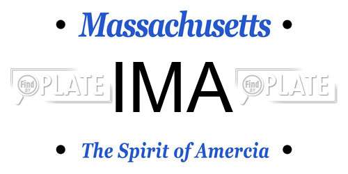 IMA Massachusetts License Plate