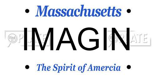 IMAGIN Massachusetts License Plate