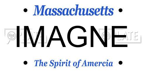 IMAGNE Massachusetts License Plate