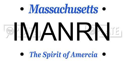 IMANRN Massachusetts License Plate