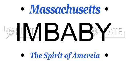 IMBABY Massachusetts License Plate