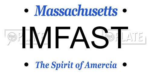 IMFAST Massachusetts License Plate