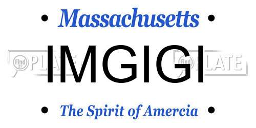 IMGIGI Massachusetts License Plate