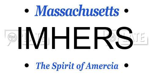 IMHERS Massachusetts License Plate