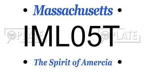 IML05T Massachusetts License Plate