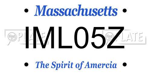 IML05Z Massachusetts License Plate