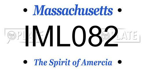 IML082 Massachusetts License Plate