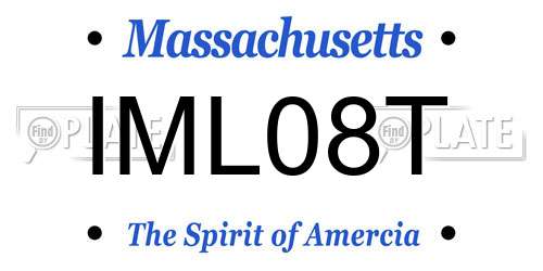 IML08T Massachusetts License Plate