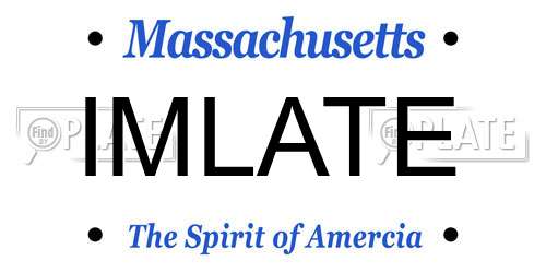 IMLATE Massachusetts License Plate
