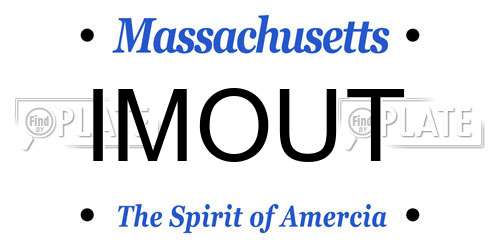 IMOUT Massachusetts License Plate