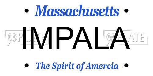 IMPALA Massachusetts License Plate