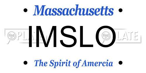IMSLO Massachusetts License Plate