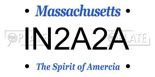 IN2A2A Massachusetts License Plate