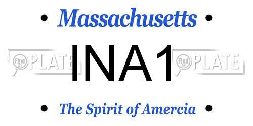 INA1 Massachusetts License Plate
