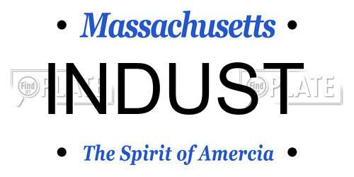 INDUST Massachusetts License Plate