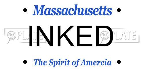 INKED Massachusetts License Plate
