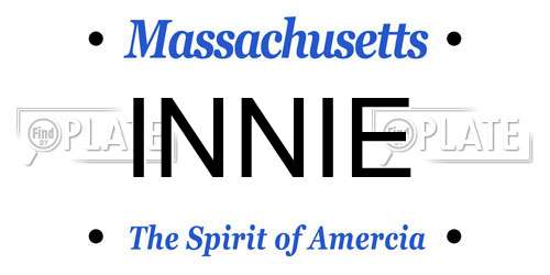 INNIE Massachusetts License Plate