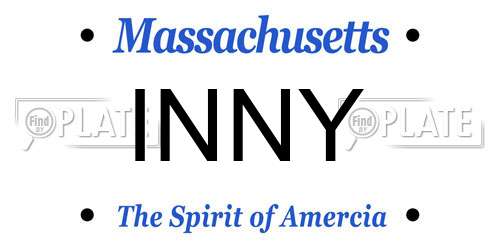 INNY Massachusetts License Plate