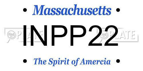 INPP22 Massachusetts License Plate
