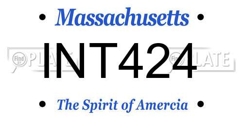 INT424 Massachusetts License Plate