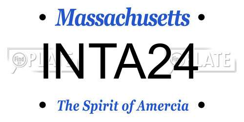 INTA24 Massachusetts License Plate