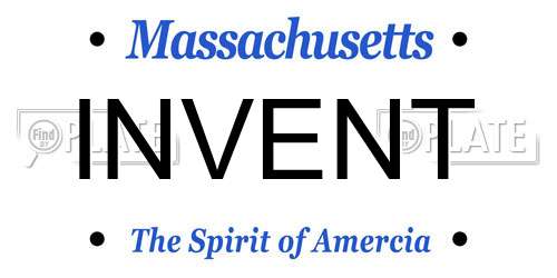 INVENT Massachusetts License Plate