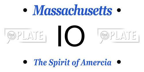 IO Massachusetts License Plate