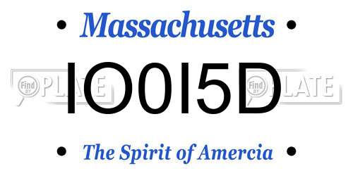 IO0I5D Massachusetts License Plate