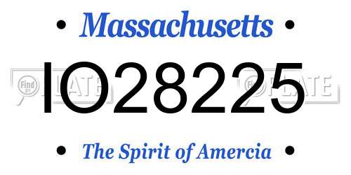 IO28225 Massachusetts License Plate