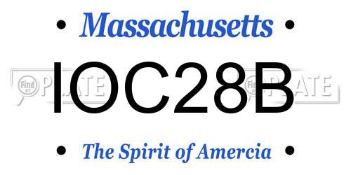IOC28B Massachusetts License Plate