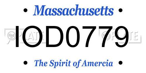 IOD0779 Massachusetts License Plate