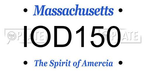 IOD150 Massachusetts License Plate