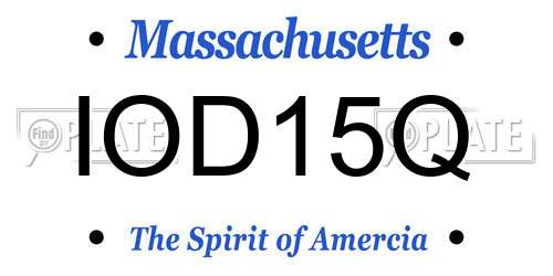 IOD15Q Massachusetts License Plate