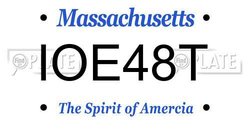 IOE48T Massachusetts License Plate