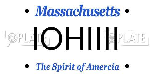 IOHIIII Massachusetts License Plate